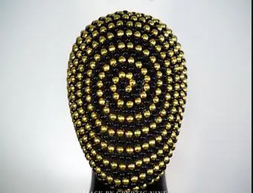 Night Club Dance Mask Hedgehog Headcover Thorn Bar DJ Performance Rivet Rhinestones Spikes Party