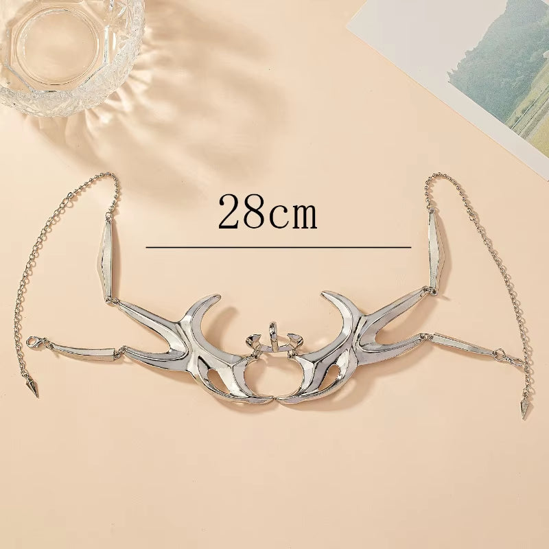 Fashion Gothic Mask Cyber Punk Liquid Irregular Silver Color Hollow Women Men Party Individuation Individual Jewelry Accessory