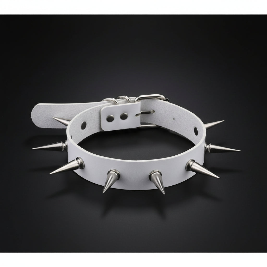 Halloween Rivet Punk Gothic Pu Leather Collar, Exaggerated Fashion Necklace, Gothic Sweet Cool Necklace