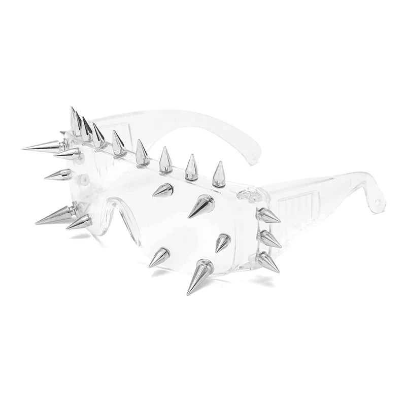 Novelty Punk Glasses Rock Large Shield Spike Fashion Weird Club Sunglasses Funny Party Glasses
