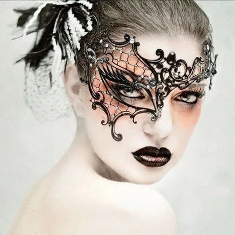 Sexy Women Ladies Gothic Lace Sexy Black Nightclub Belly Dance Party Eye Mask