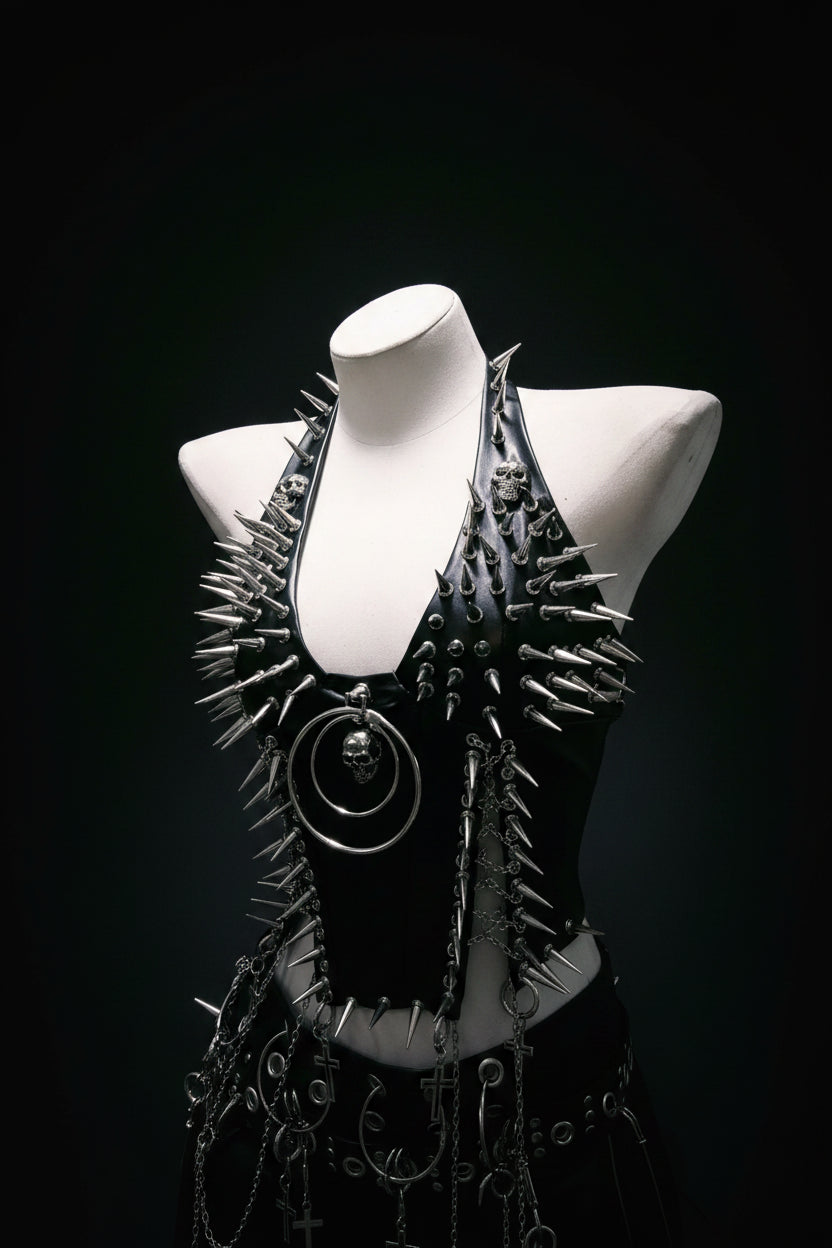 Bustier Top Y2K Fashion Y2K Clothes Y2K Crop Top Gothic Clothes Y2K Top Rivets Tank Tops Skull Top Vintage Tops Gothic Tank Tops