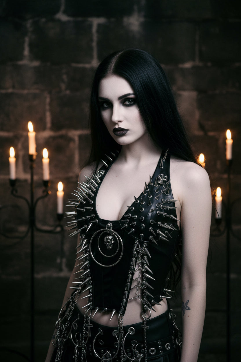 Bustier Top Y2K Fashion Y2K Clothes Y2K Crop Top Gothic Clothes Y2K Top Rivets Tank Tops Skull Top Vintage Tops Gothic Tank Tops