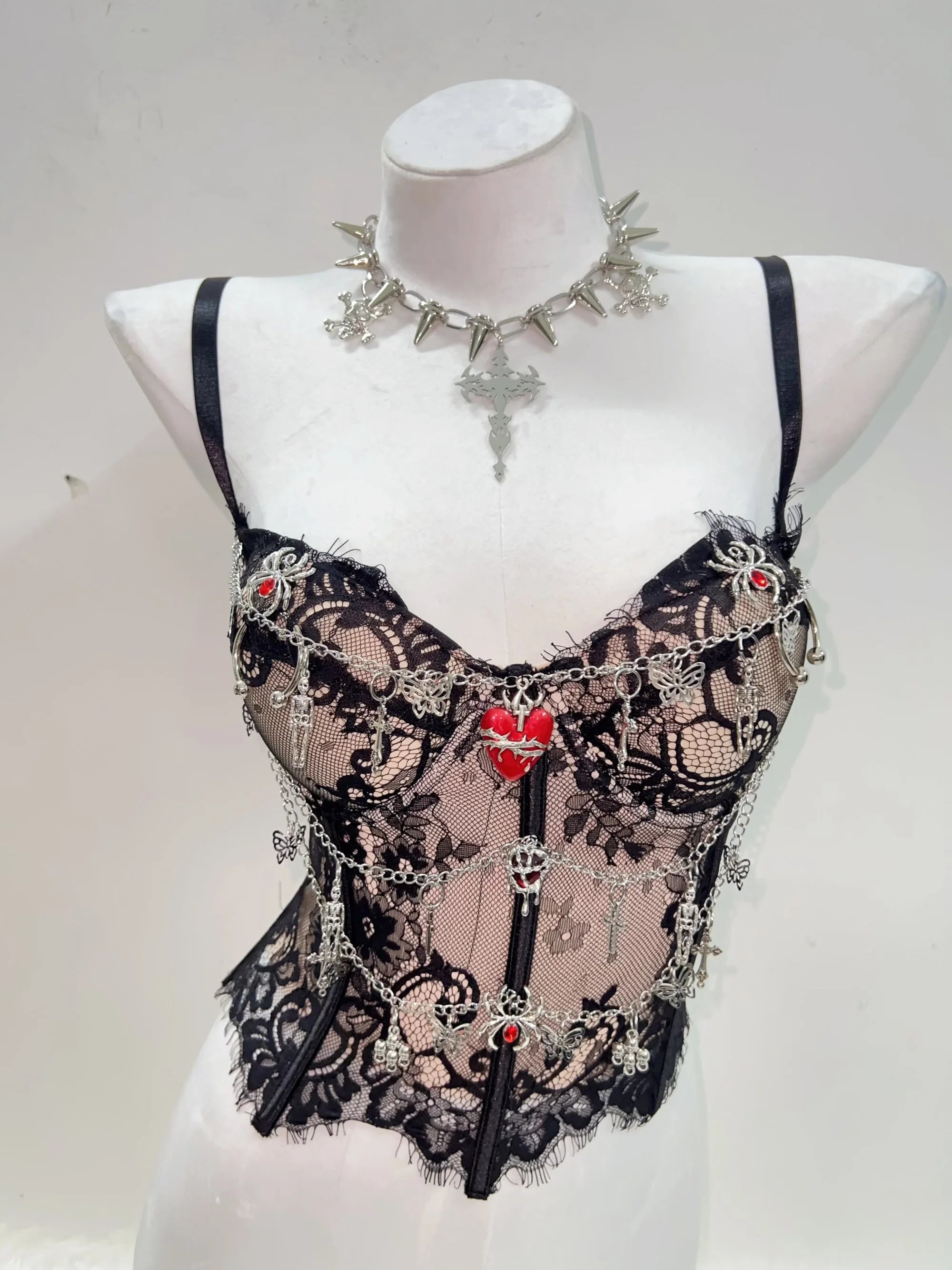 Y2K Tops Harajuku Fashionpunk Tank Tops Cross Tank Tops Y2K Clothes Y2K Crop Top Gothic Clothese Girl Clothes Gothic Tank Tops