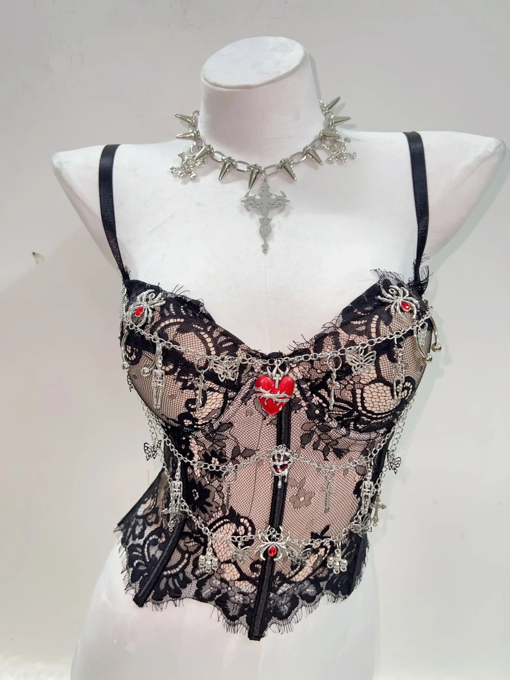 Y2K Tops Harajuku Fashionpunk Tank Tops Cross Tank Tops Y2K Clothes Y2K Crop Top Gothic Clothese Girl Clothes Gothic Tank Tops