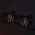 2Pcs Skeleton Hair Clip Claw Skeleton Hand Hair Clip Bone Clips Spooky Skull Goth Hair Clips Halloween Hair Accessories for Women Girls, Pack of 2
