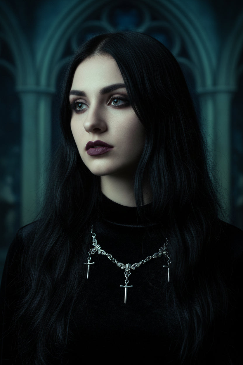 Vampire Bite Chokers Blood Drips Cross Necklace Romantic Gothic Victorian Gorgeous Jewelry Fashion Women Halloween Party Gift